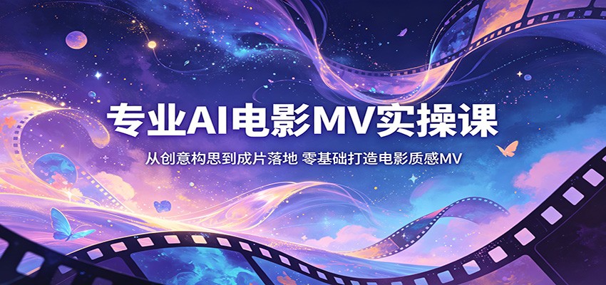 专业AI电影MV实操课：从创意构思到成片落地，零基础打造电影质感MV-洛柒笔记