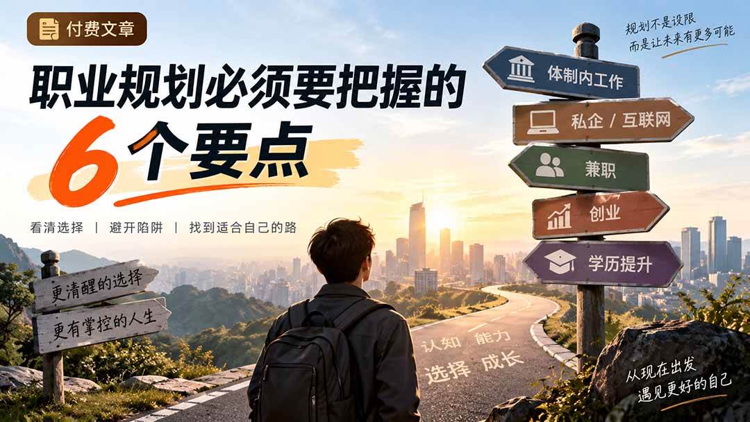 （20422期）付费文章：职业规划必须要把握的6个要点-洛柒笔记