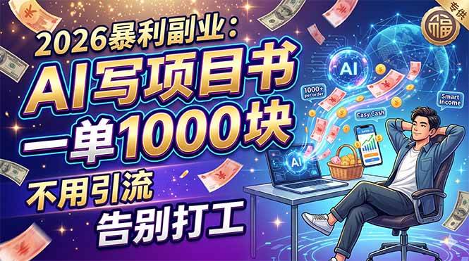 （18087期）2026暴利副业：AI 写项目书，一单 1000 块，不用引流，告别打工-洛柒笔记