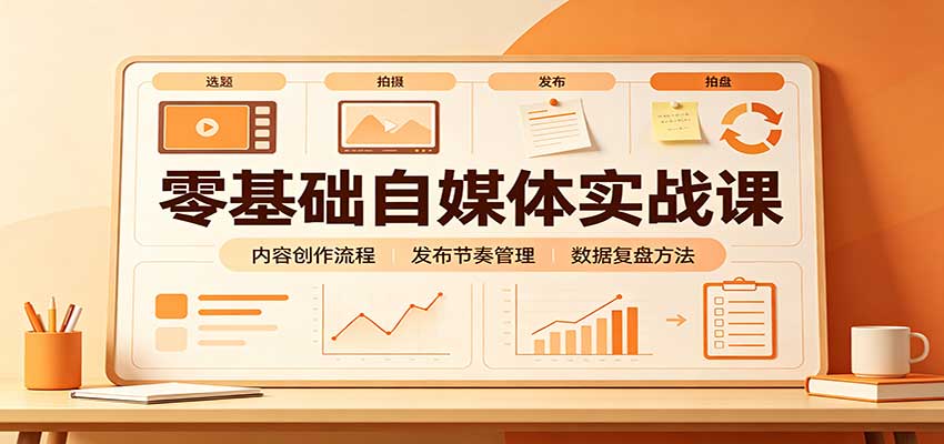 零基础自媒体实战课：赛道人设冷启动，内容创作复盘，公私域商业闭环-洛柒笔记