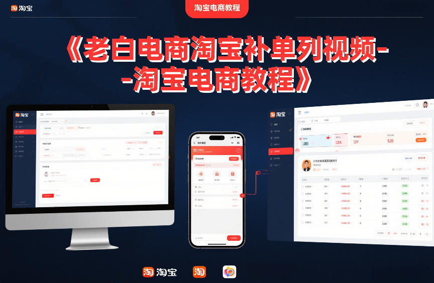 老白电商淘宝补单系列视频-淘宝电商教程-洛柒笔记