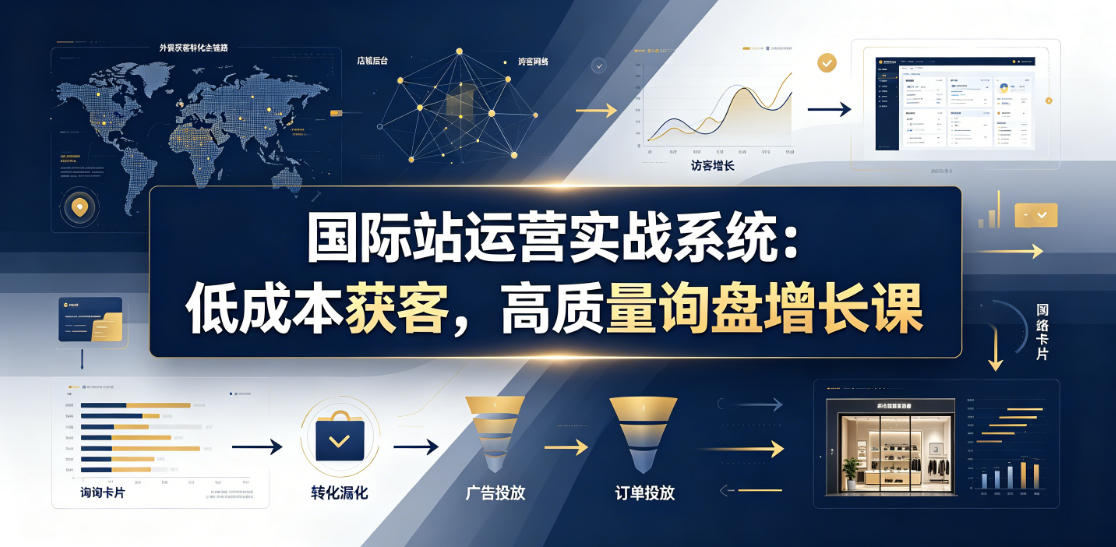 国际站运营实战系统：低成本获客，高质量询盘增长课（更新26年）-洛柒笔记