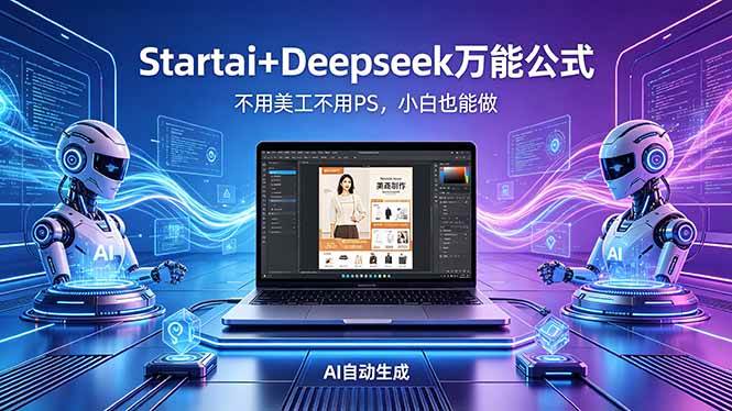 （18341期）AI自动做电商详情页：Startai+Deepseek万能公式，不用美工不用PS，小白也能做-洛柒笔记