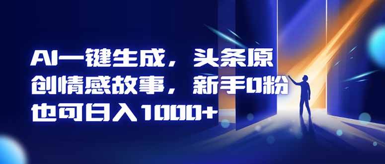 图片[1]-（16581期）AI一键生成，头条原创情感故事，新手0粉也可日入1000+-洛柒笔记