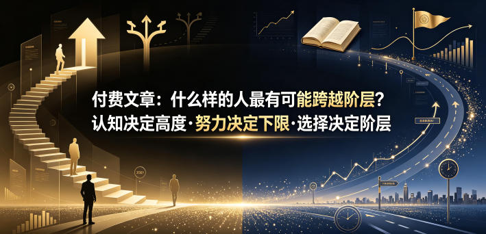 付费文章：什么样的人最有可能跨越阶层？认知决定高度·努力决定下限·选择决定阶层-洛柒笔记