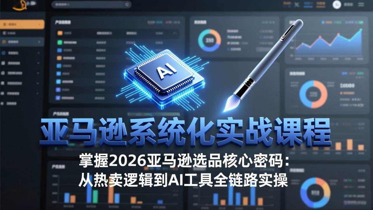 （17591期）亚马逊系统化实战课-更新3月：2026最新选品方法论，从热卖原因分析到AI作图，提升选品成功率-洛柒笔记