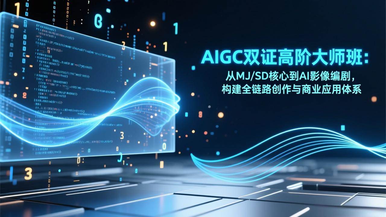 （17198期）AIGC双证高阶大师班：从MJ/SD核心到AI影像编剧，构建全链路创作与商业应用体系-洛柒笔记