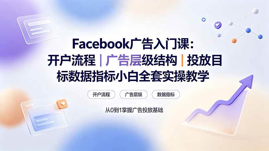 （19464期） Facebook广告入门课：开户流程｜广告层级结构｜投放目标数据指标小白全套实操教学-洛柒笔记