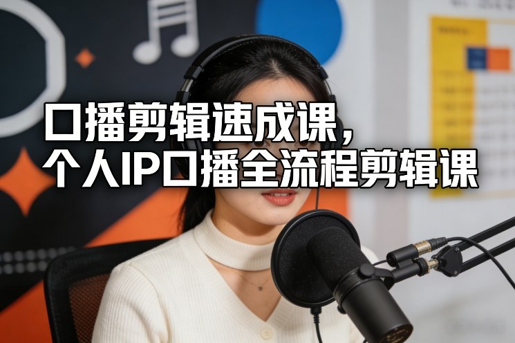 口播剪辑速成课，个人IP口播全流程剪辑课-洛柒笔记