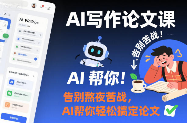 AI写作论文课，告别熬夜苦战，AI帮你轻松搞定论文-洛柒笔记