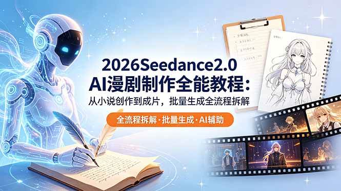 （18537期）2026Seedance2.0 AI制作全能教程：从小说创作到成片，批量生成全流程拆解-洛柒笔记