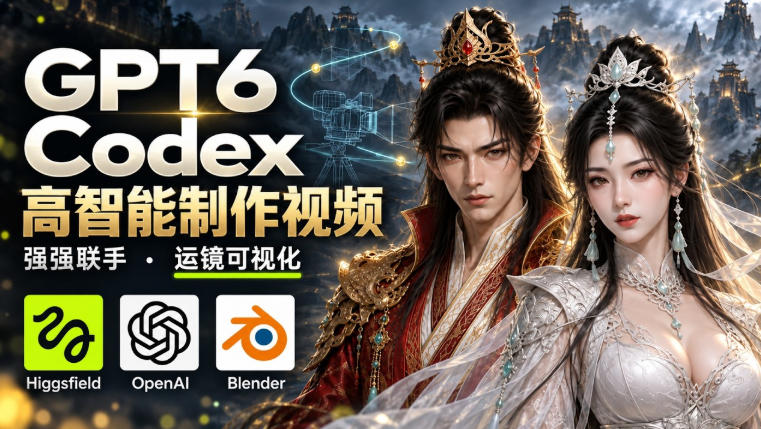 GPT-6 Astra×Codex高智能制作视频！联手Higgsfield，运镜可视化实战-洛柒笔记