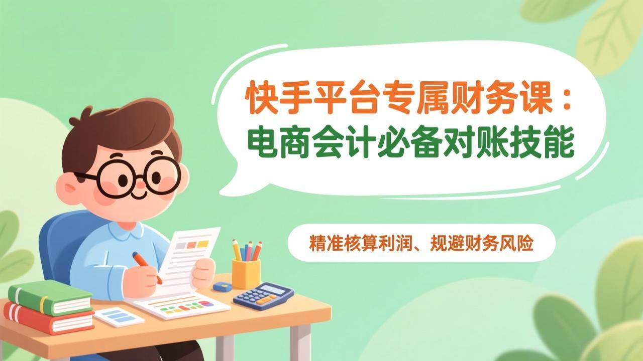 （17167期）快手平台专属财务课：电商会计必备对账技能，精准核算利润、规避财务风险-洛柒笔记