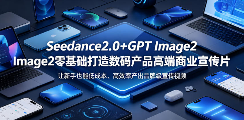 Seedance2.0+GPT Image2零基础打造数码产品高端商业宣传片，让新手也能低成本、高效率产出品牌级宣传视频-洛柒笔记
