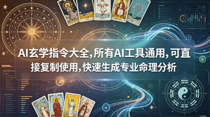 AI玄学指令大全，所有AI工具通用，可直接复制使用，快速生成专业命理分析-洛柒笔记