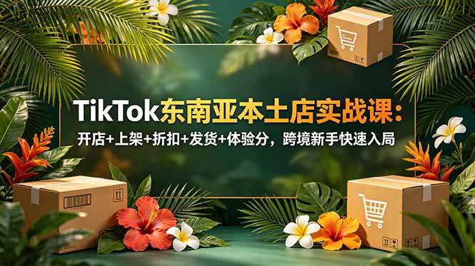 （18984期）TikTok东南亚本土店实战课：开店+上架+折扣+发货+体验分，跨境新手快速入局-洛柒笔记