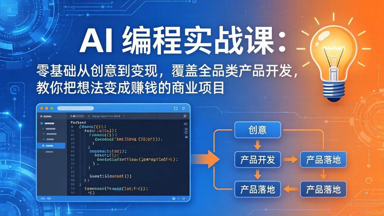 （17940期）AI编程实战课-第三期-4月更新：零基础从创意到变现，覆盖全品类产品开发，把想法变成赚钱的项目-洛柒笔记