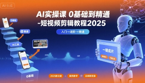 AI实操课0基础到精通-短视频剪辑教程2025-洛柒笔记