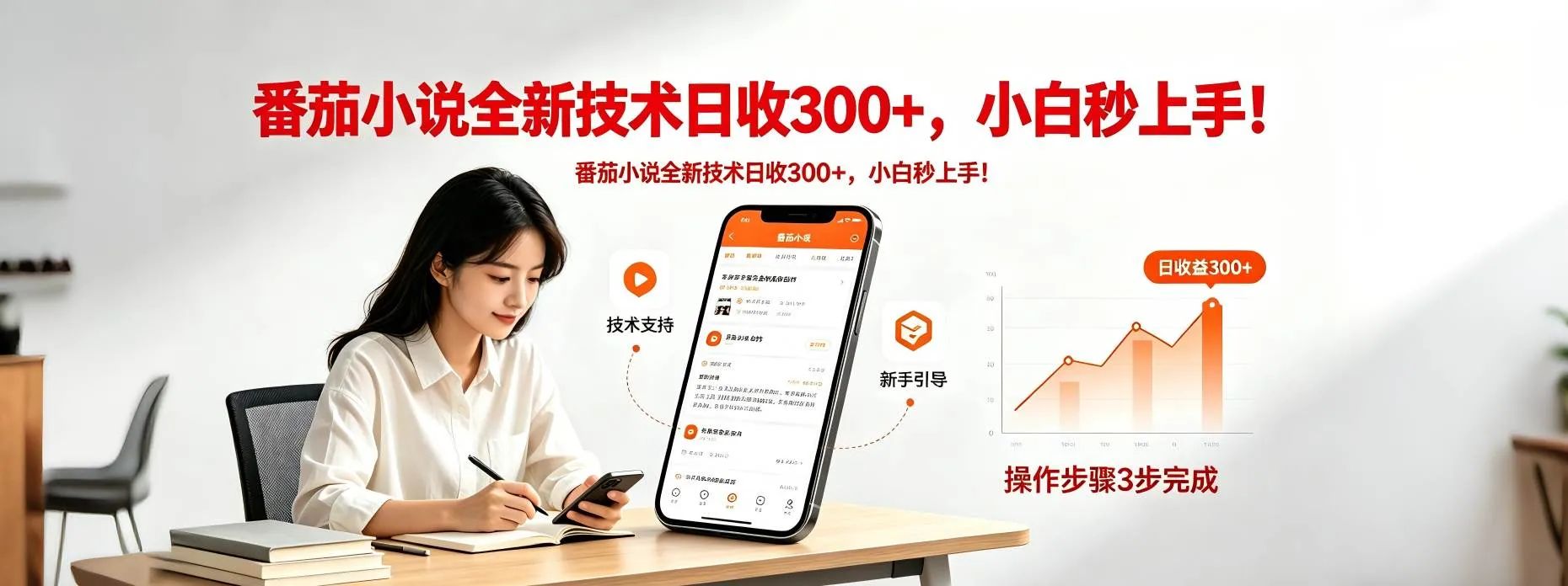 番茄小说全新技术全新玩法！无脑日收300+-洛柒笔记