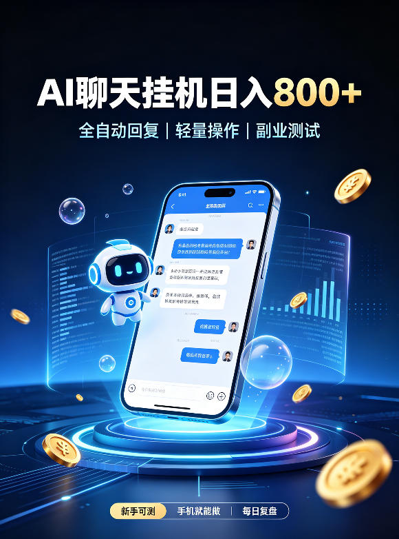 AI聊天挂G项目，日入800+，适用个人副业，工作室矩阵操作，无需真人实时值守【揭秘】-洛柒笔记