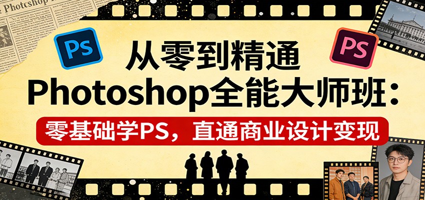 从零到精通Photoshop全能大师班：零基础学PS，直通商业设计变现-洛柒笔记