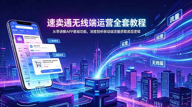 （18904期）速卖通无线端运营全套教程，从零讲解APP基础功能，深度剖析移动端流量获取底层逻辑-洛柒笔记