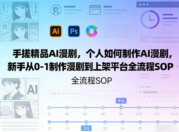 手搓精品AI漫剧，个人如何制作AI漫剧，新手从0-1制作漫剧到上架平台全流程SOP-洛柒笔记