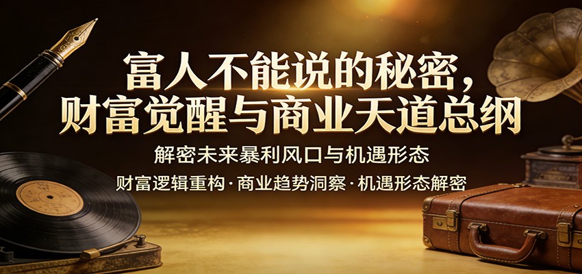 富人不能说的秘密，财富觉醒与商业天道总纲，解密未来暴利风口与机遇形态-洛柒笔记