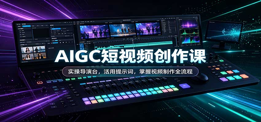 AIGC短视频创作课：实操导演台，活用提示词，掌握视频制作全流程-洛柒笔记