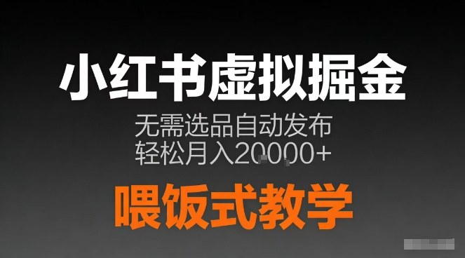 小红书虚拟电商掘金，无需选品，ai笔记半自动发布，轻松月入2w+【揭秘】-洛柒笔记