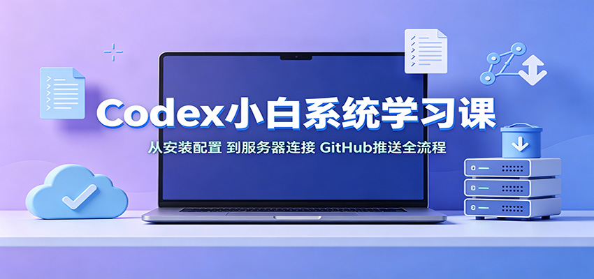 Codex小白系统学习课：小从安装配置，到服务器连接、GitHub推送全流程-洛柒笔记