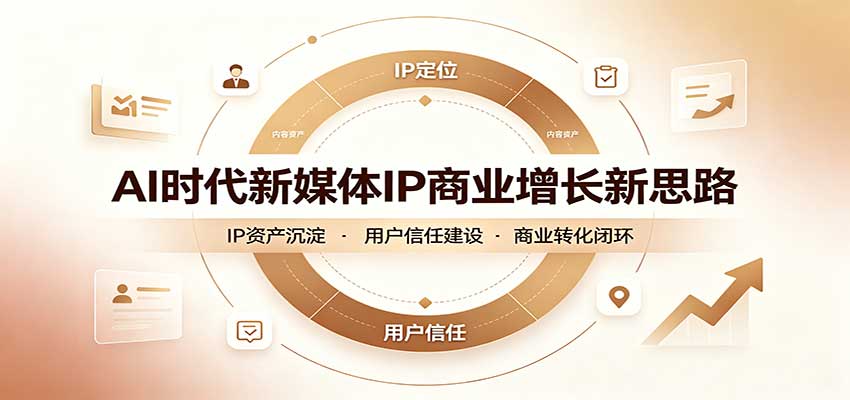 AI时代新媒体IP商业增长新思路：摒弃复杂运营套路，用极简思维打通获客路径-洛柒笔记