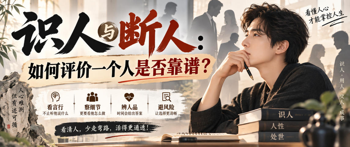 付费文章：识人与断人：如何评价一个人是否靠谱？-洛柒笔记