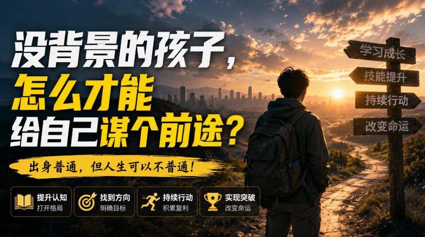 付费文章：没背景的孩子，怎么才能给自己谋个前途？-洛柒笔记