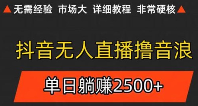 抖音无人直播6.0 简单无脑可矩阵 每天两小时轻松躺赚500+-洛柒笔记