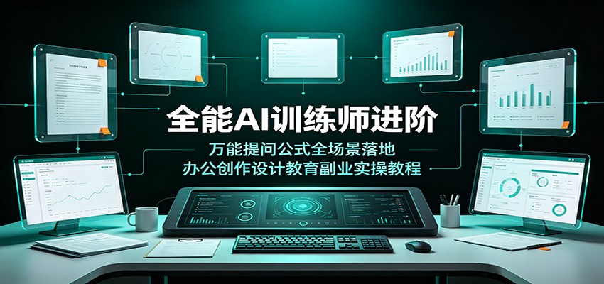 全能AI训练师进阶：万能提问公式全场景落地，办公创作设计教育副业实操教程-洛柒笔记
