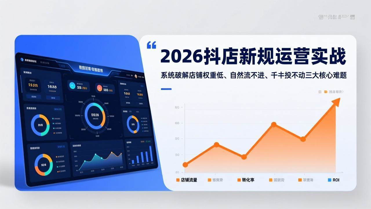 （17502期）2026抖店新规运营实战：系统破解店铺权重低、自然流不进、千川投不动三大核心难题-洛柒笔记