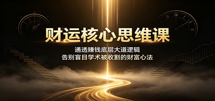 财运核心思维课：通透赚钱底层大道逻辑，告别盲目学术被收割的财富心法-洛柒笔记