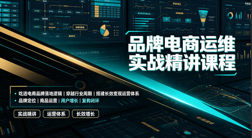 品牌电商运维实战精讲课程｜吃透电商品牌落地逻辑、穿越行业周期、搭建长效变现运营体系-洛柒笔记