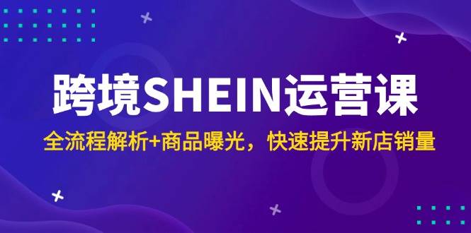 （14832期）跨境SHEIN运营课，全流程解析+商品曝光，快速提升新店销量-洛柒笔记