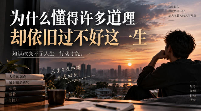 某社群精选文：为什么懂得许多道理却依旧过不好这一生？-洛柒笔记