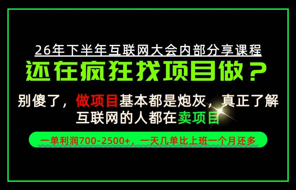 请不要再疯狂的找项目了！卖项目一单700-2.5k+不香吗？当天上手，当天变现！【揭秘】-洛柒笔记