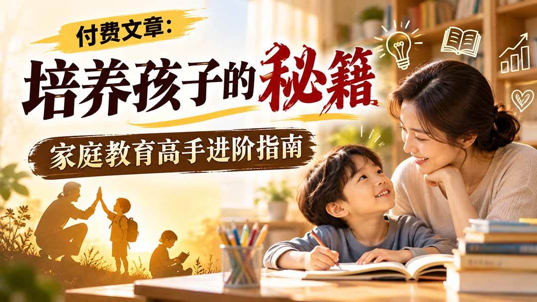 （20919期）付费文章：培养孩子的秘籍，家庭教育高手进阶指南-洛柒笔记