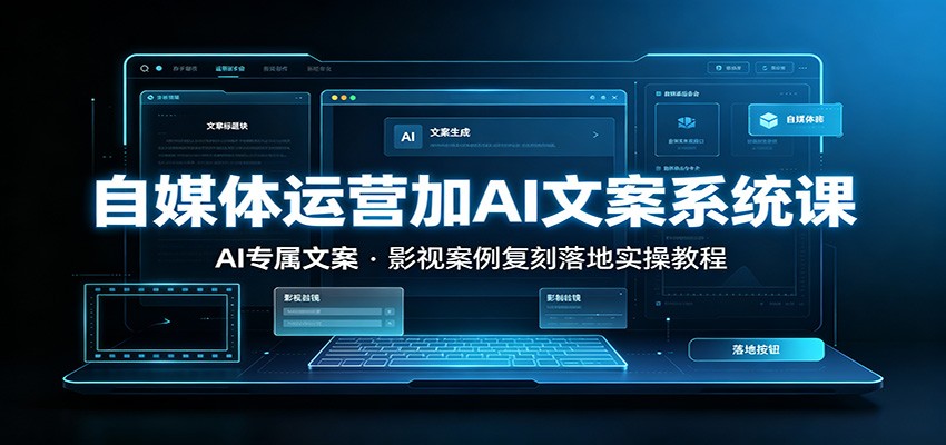 自媒体运营加AI文案系统课：：AI专属文案，影视案例复刻落地实操教程-洛柒笔记