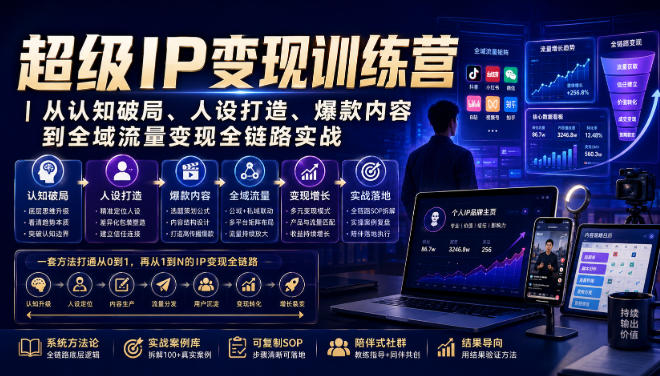 超级IP变现训练营｜从认知破局、人设打造、爆款内容到全域流量变现全链路实战-洛柒笔记
