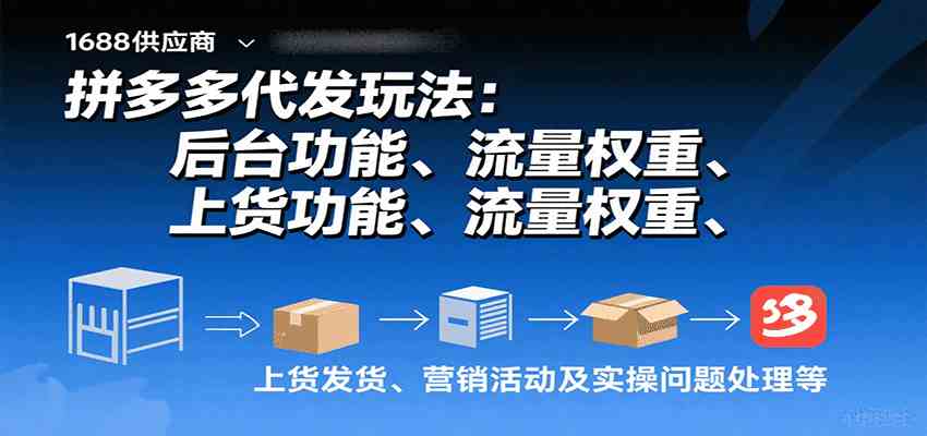 拼多多代发玩法：后台功能、流量权重、上货发货、营销活动及实操问题处理等-洛柒笔记