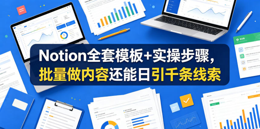 Notion全套模板+实操步骤，批量做内容还能日引千条线索【原创双语字幕】-洛柒笔记