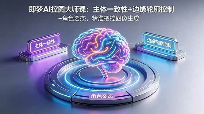 （18619期）即梦AI控图大师课：主体一致性+边缘轮廓控制+角色姿态，精准把控图像生成-洛柒笔记