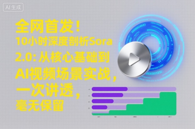 全网首发！10小时深度剖析Sora 2.0：从核心基础到AI视频场景实战，一次讲透，毫无保留-洛柒笔记