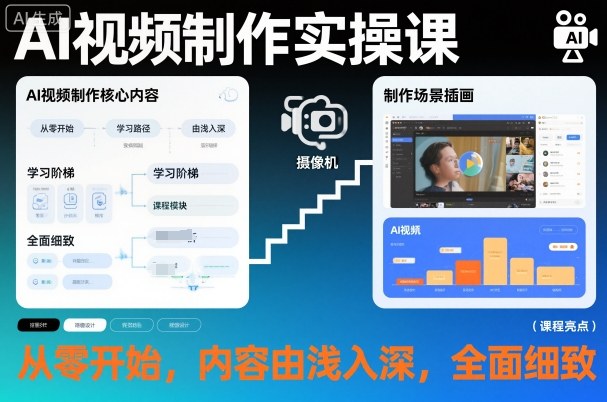 AI视频制作实操课，从零开始，内容由浅入深，全面细致-洛柒笔记